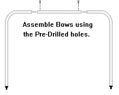 schematic for bimini bow assembly